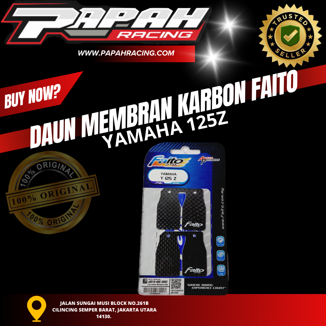 DAUN MEMBRAN KARBON FAITO YAMAHA 125Z